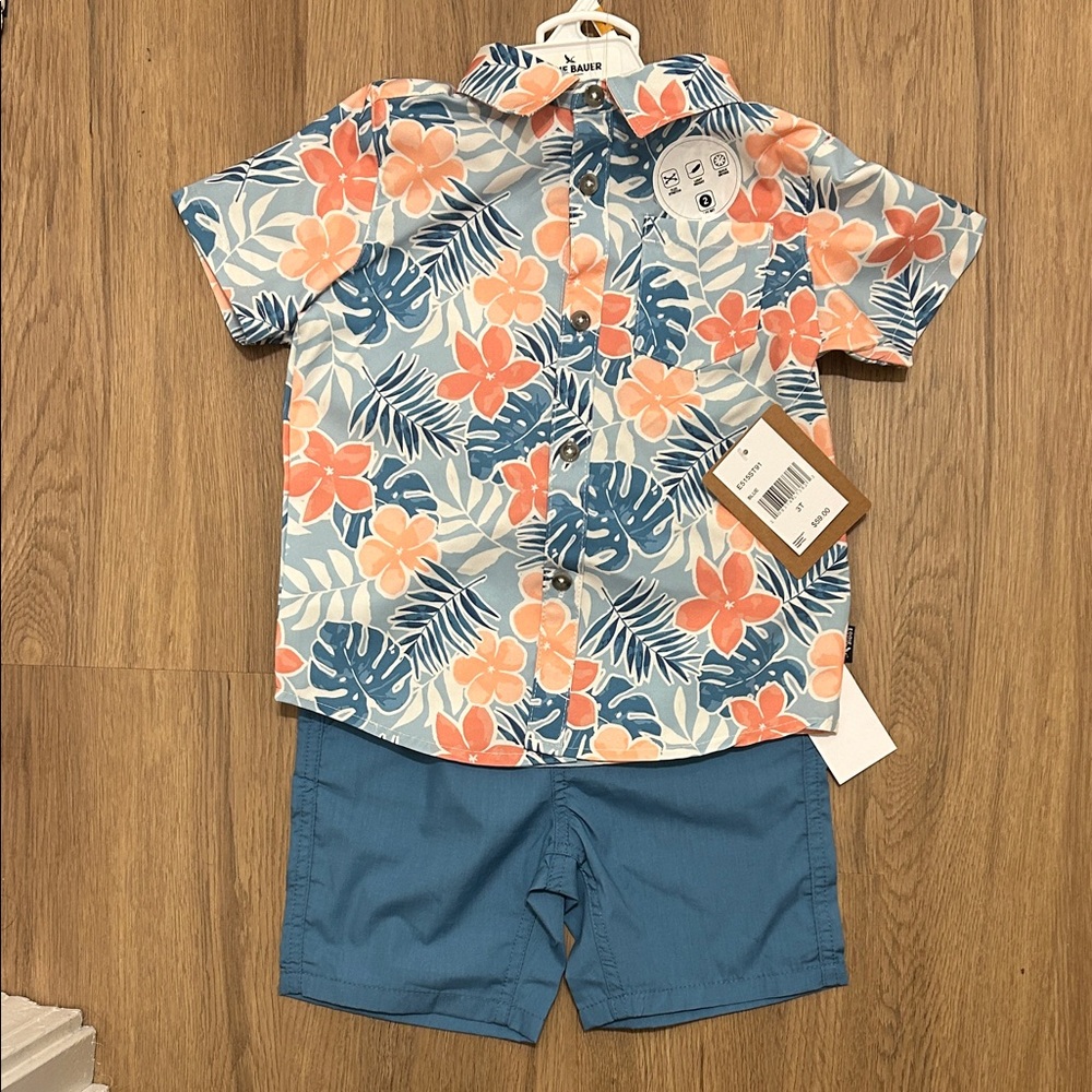 Eddie Bauer Tropical Floral Beach Outfit